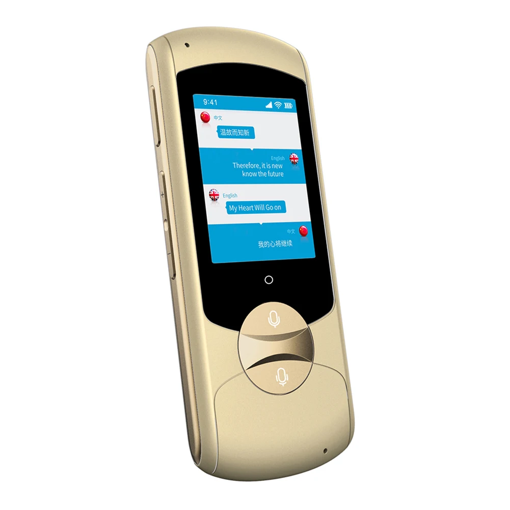 

41 Languages Wireless Translator Real Time Support Offline Travel Recording USB Charging Button Smart Instant Lightweight