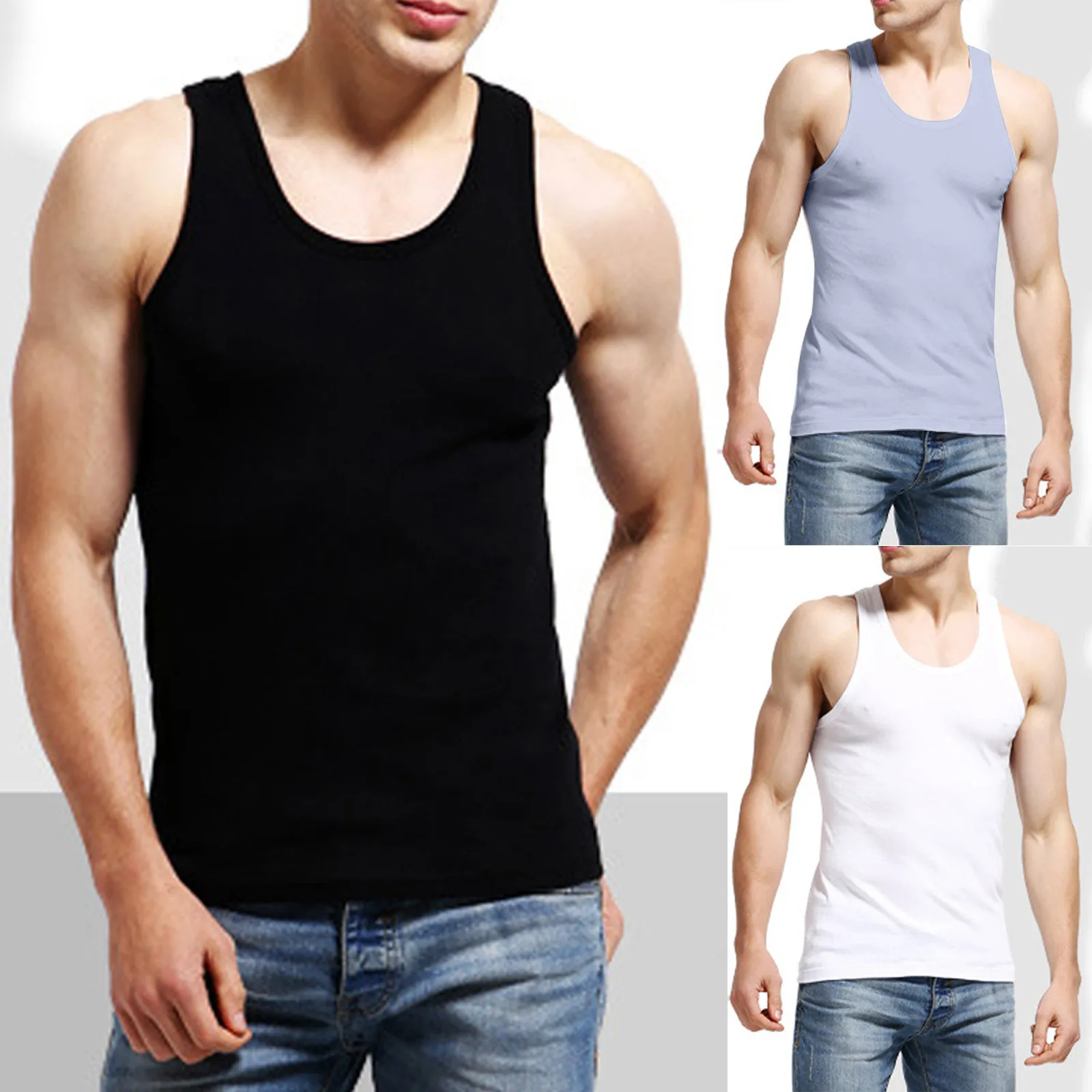 Camiseta informal de verano para hombre, camiseta sin mangas ajustada, chaleco deportivo para Fitness y culturismo