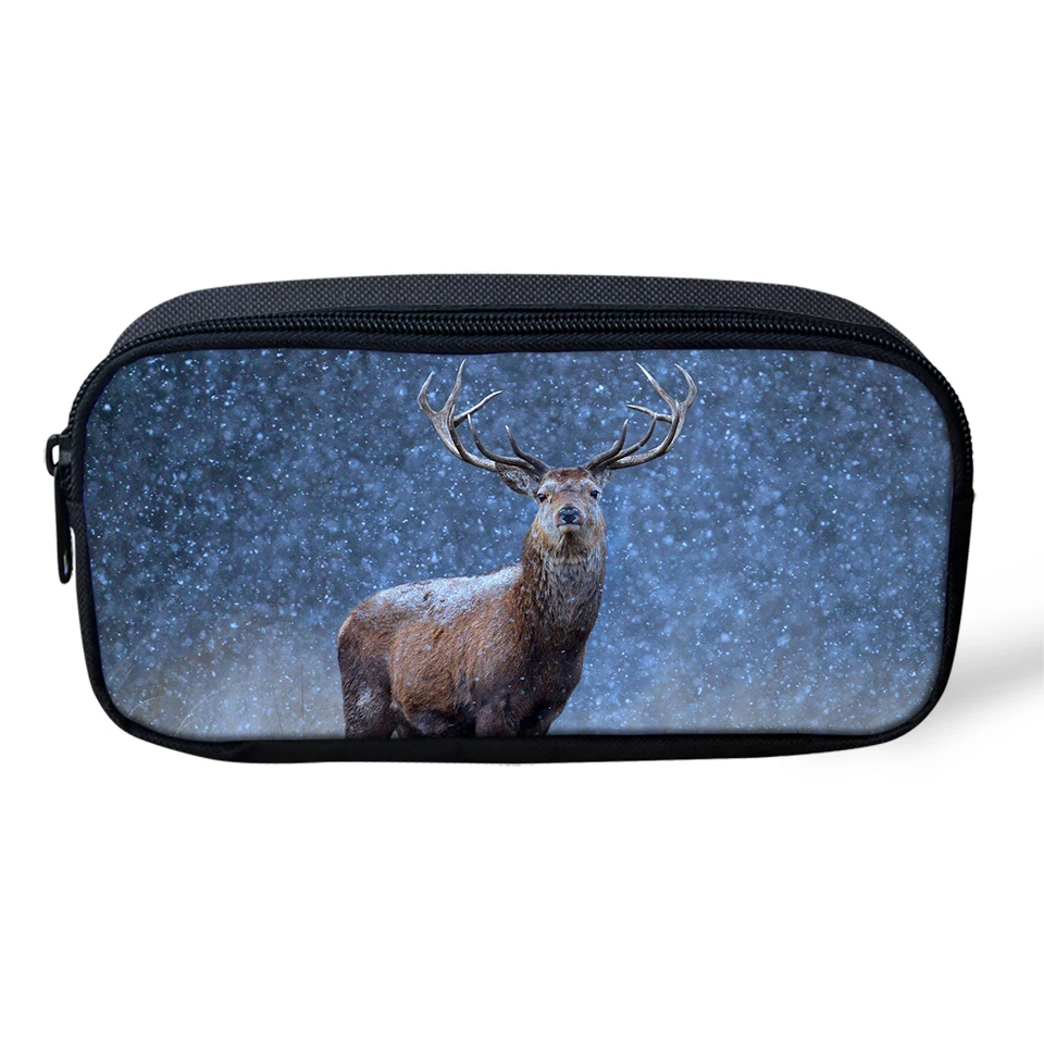

HaoYun Kids Pencil Case Fantasy Deer Prints Pattern Students Stationery Box Children's School Pen Bags Girls Cute Beautician