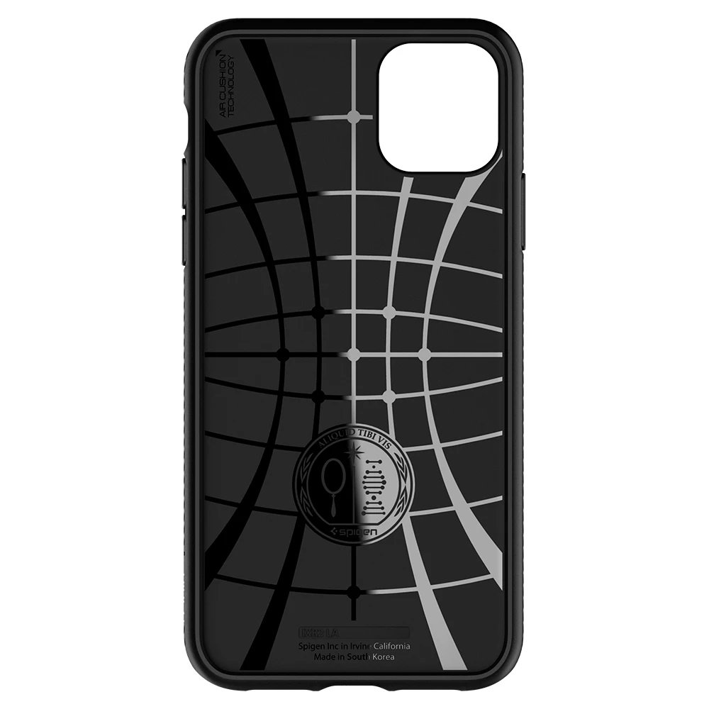 Spigen Liquid Air Series плетение гибкий, мягкий, полиуретановый Противоскользящий легкий матовый черный бронированный чехол для iPhone 11