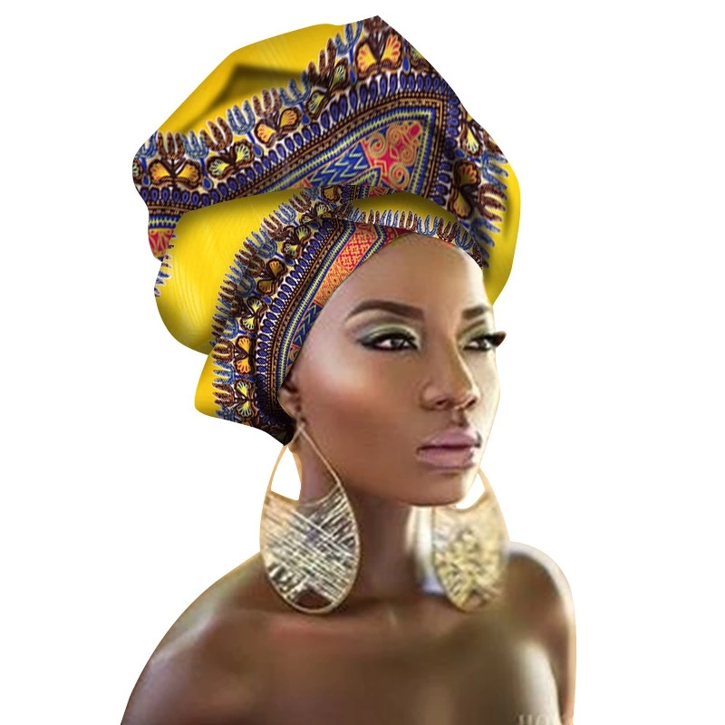 Национальный декоративный шарф шали женский Африканский тюрбан африканская традиционная модная Вощеная напечатанная Анкара хлопок головной платок