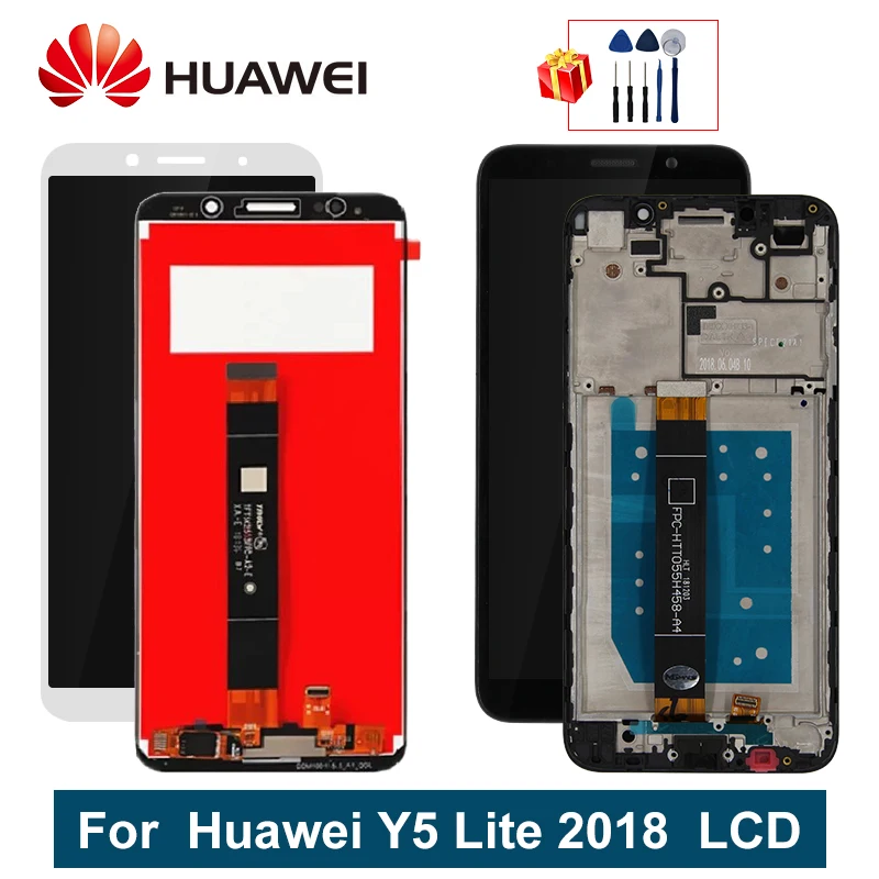Оригинальный жк дисплей для Huawei Y5 Lite 2018 телефон с сенсорным экраном дигитайзер в сборе детали рамкой