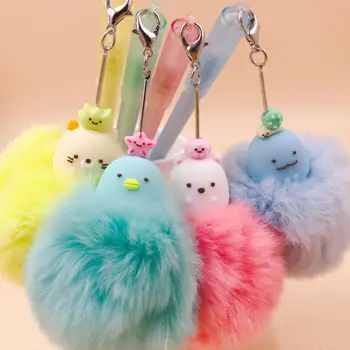 

1pcs Gel Pens Plush Animals black colored kawaii gel-ink pens pens for writing Cute stationery office school supplies