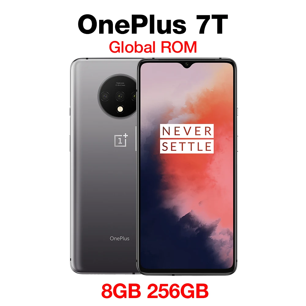 Silver - 8GB 256GB Смартфон OnePlus 7T Global rom Snapdragon 855 Plus 6,55 ''AMOLED экран 90 Гц жидкий дисплей 48MP Тройная камера 30 Вт зарядка - Цвет: Silver - 8GB 256GB