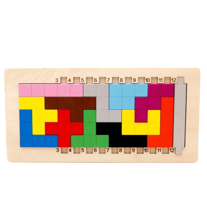 Детские цветные деревянные головоломки Tangram Block Обучающие игрушки детские