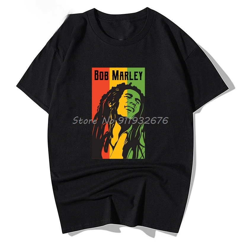 Боб рок футболка мужская хип-хоп Camisas негабаритных уличная Повседневное короткий