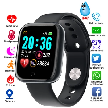 

Smart Watch Bluetooth Waterproof SmartWatch Heart Rate Monitor Smart Watch Men Fitness Bracelet Tracker Band for Android i0S