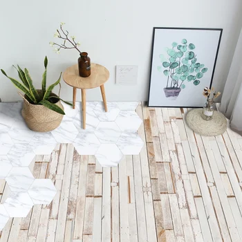 

7Pcs Floral Wood Grain Floor Tiles Plank Sticker DIY PVC Self Adhesive Kitchen Home Decor Waterproof Sticker 2019