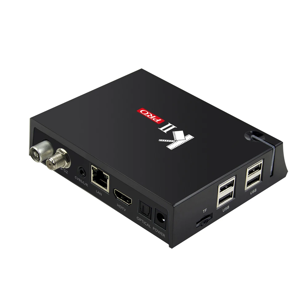 Mecool Kii Pro гибридный Android tv Box Amlogic S905D 2 Гб 16 Гб 4 к HD DVB-T2 DVB S2 телеприставка с 1 год IP tv M3U Португалия Франция Бразилия Италия Швеция