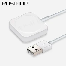 Rosinop Быстрое беспроводное зарядное устройство для Apple Watch магнитное зарядное устройство для iwatch 1 2 3 4 cargador Быстрая зарядка с usb-кабелем 1 м