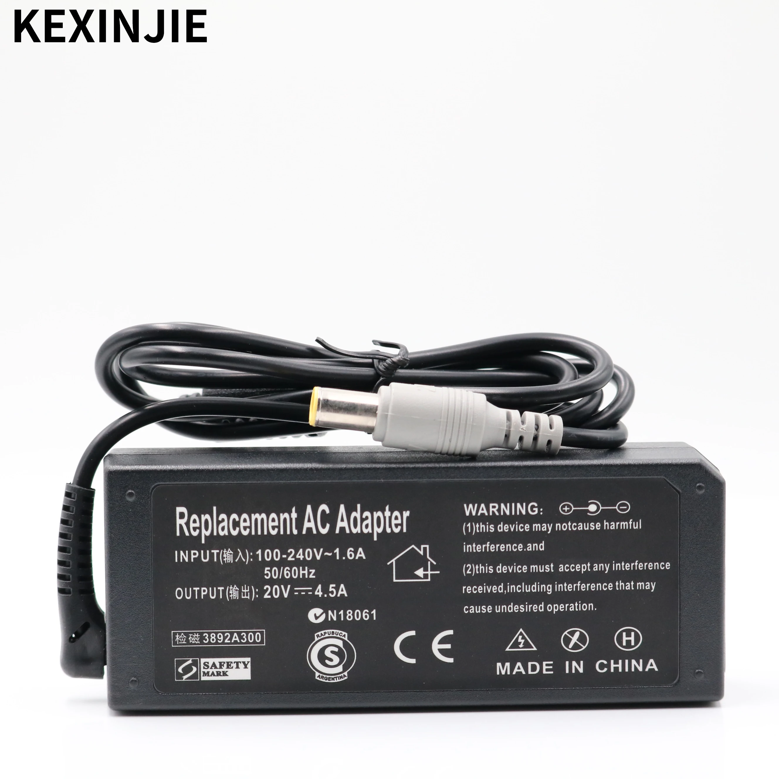 Cargador y adaptador de CA para portátil, 20V, 4,5a, 8mm x 5,5mm, 90W, para Lenovo / Thinkpad T400 T410 T420 T430 T500 T510 T520 T530 T400s T410s T410i