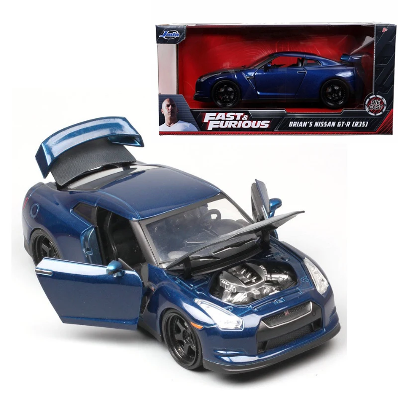 

Diecast Alloy Vehicle 1:24 Scale GTR-R35 Sports Car Metal Model Cars Collection Display Gift Toys for Boys 18 Years