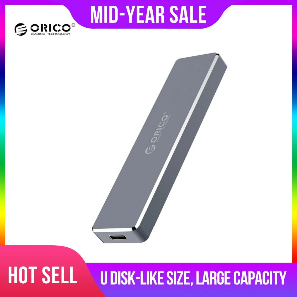  ORICO SSD Fall Gehäuse M.2 NVME Festplatte Fällen Mini Clip Push Offene Lagerung Fall 2TB M.2 Schlü