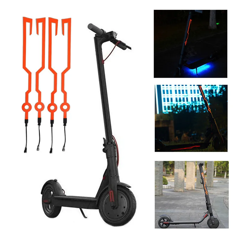 For Xiaomi M365 Scooter Electric EL Strip Lights Light-Up Safety Waterproof Decorative Light Suit for Xiaomi M365 pro