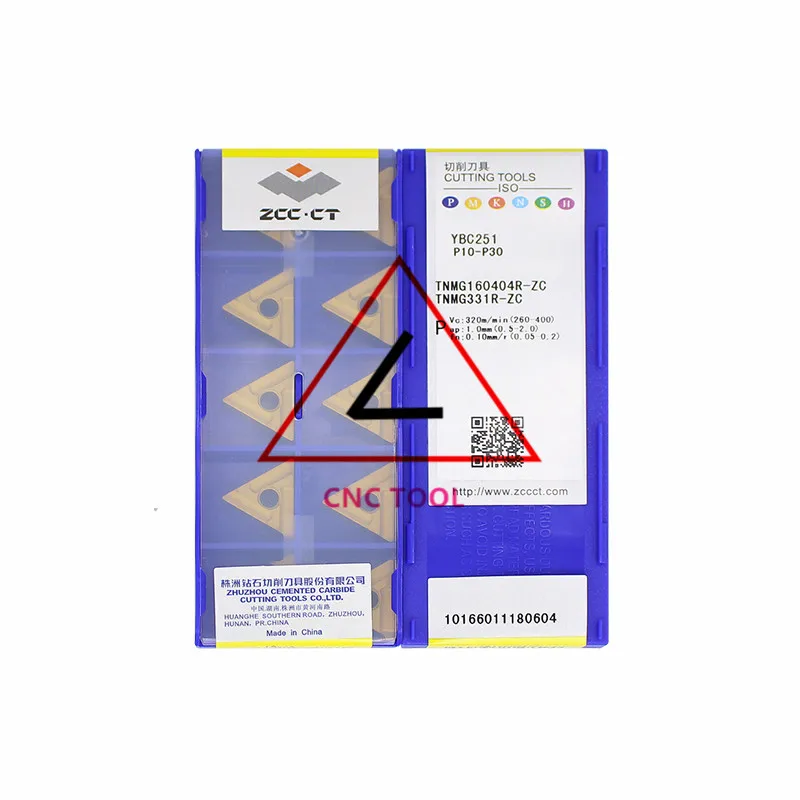 

TNMG160404R-ZC YBC251 10pcs Original CHINA ZCCCT Turning Inserts