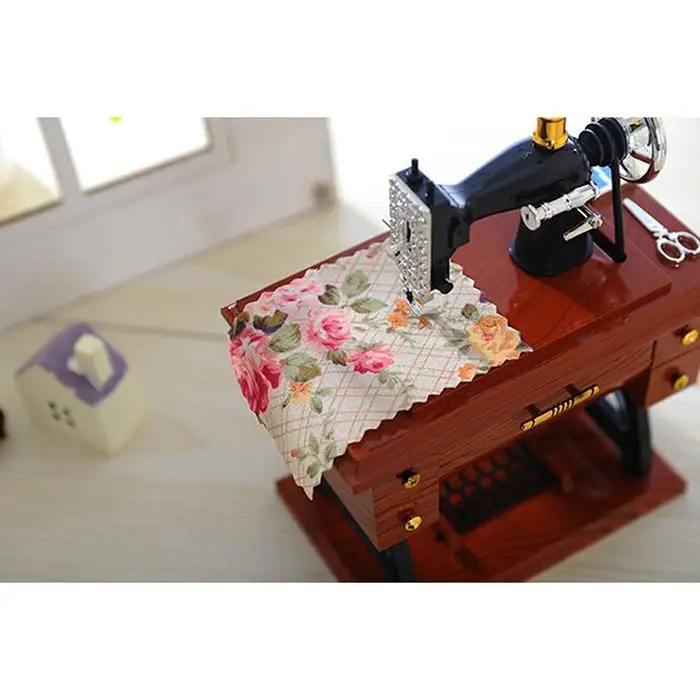 Винтажная мини-модель швейной машины, Музыкальная Коробка, музыкальная Повседневная игрушка
