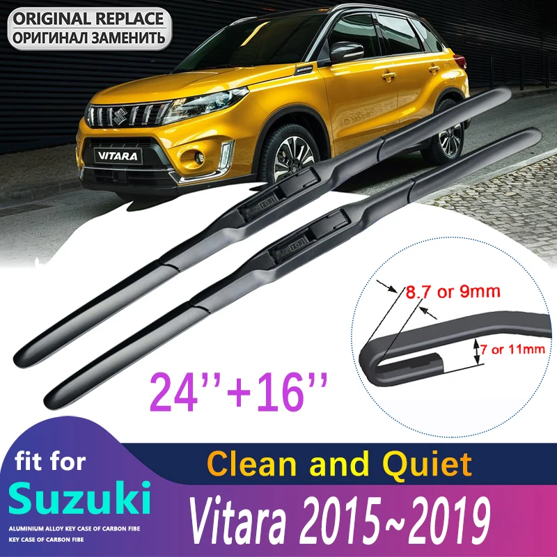 Front Wiper Blades For Suzuki Vitara 2015 2016 2017 2018 2019