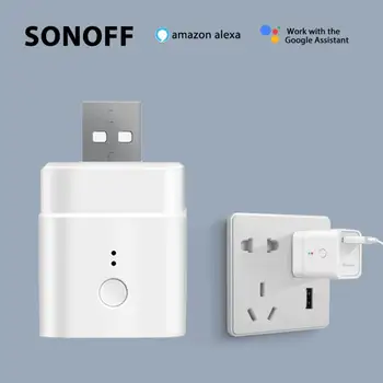 

SONOFF Micro 5V Wifi USB Smart Adaptor Smart eWelink App Remote control Compatible with Alexa Amazon Google Home Assistant