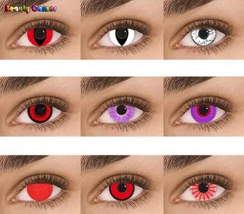 

Beauty Corner-2pcs/pair Cosplay a Variety of Styles Crazy Lens Halloween Colored Cosplay Contact Lenses