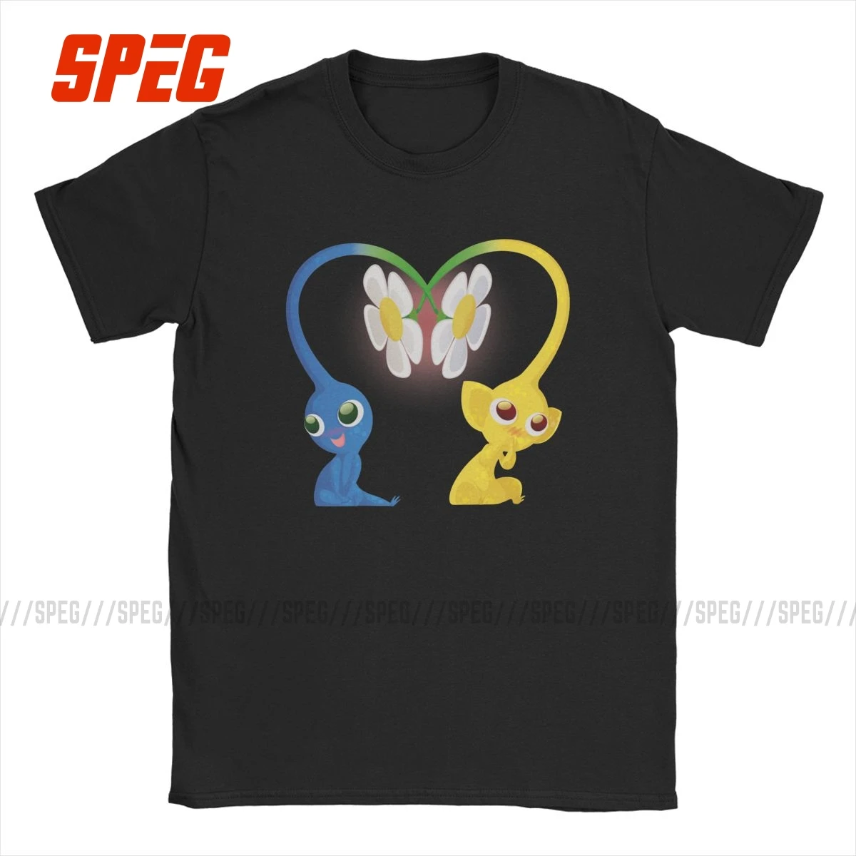 Pikme с милым сердечком футболки для мужчин Pikmin в винтажном стиле детей хлопковые
