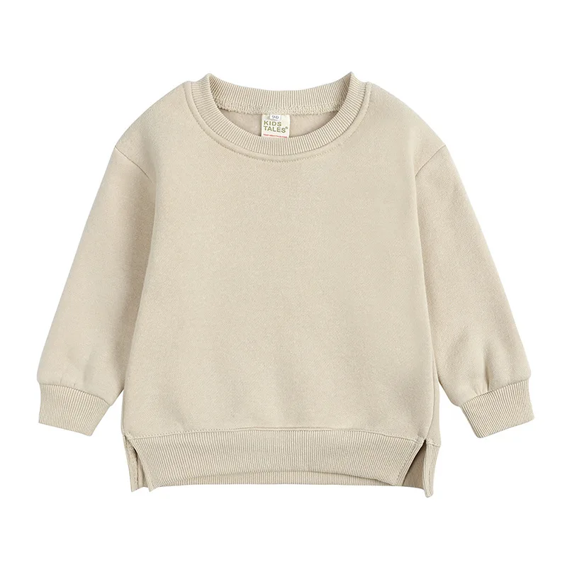 Baby Boys Clothes Winter Autumn Hoodies Sweatshirts Kids Girls Thicken Fleece Solid Pullovers Tops Children's Clothing