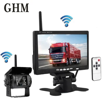 

7"tft Lcd Car Monitor Car Rear View Monitor Car Display Hd Display Wireless Reverse Camera Parking System For Truck With 1 Len