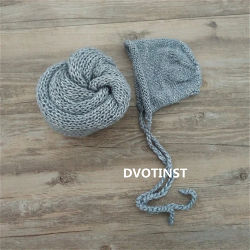 Dvotinst новорожденный реквизит для фотосессии для ребенка, вязанный крючком милый капот, шапка, обертывания, студийная фотосессия, аксессуары, реквизит для фотосессии