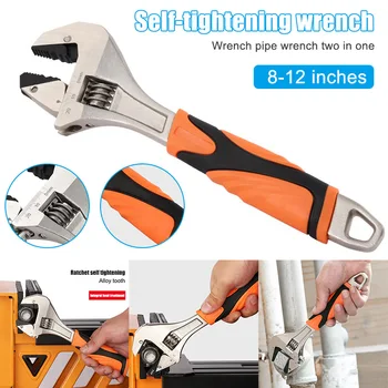 

Self Adjusting Wrench Hard Alloy Ergonomic Handle Comfortable Grip Polished Chromed Car Pipe Repair CLH@8