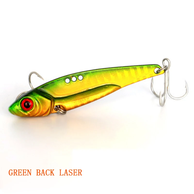 VIB Metal Road Fishing Wobblers Lure Artificial Wobbler Crap Fishing Tackle Lure Fishing Bait Four Times Enhanced Blood Trough - Цвет: Цвет: желтый