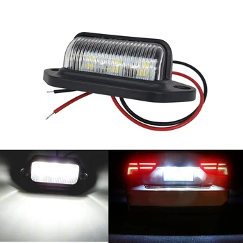 

500x Universal Car License plate light Waterproof IP65 6 LED Lamp Replacement Auto Accessories Car Boat Truck Trailer Light 12V