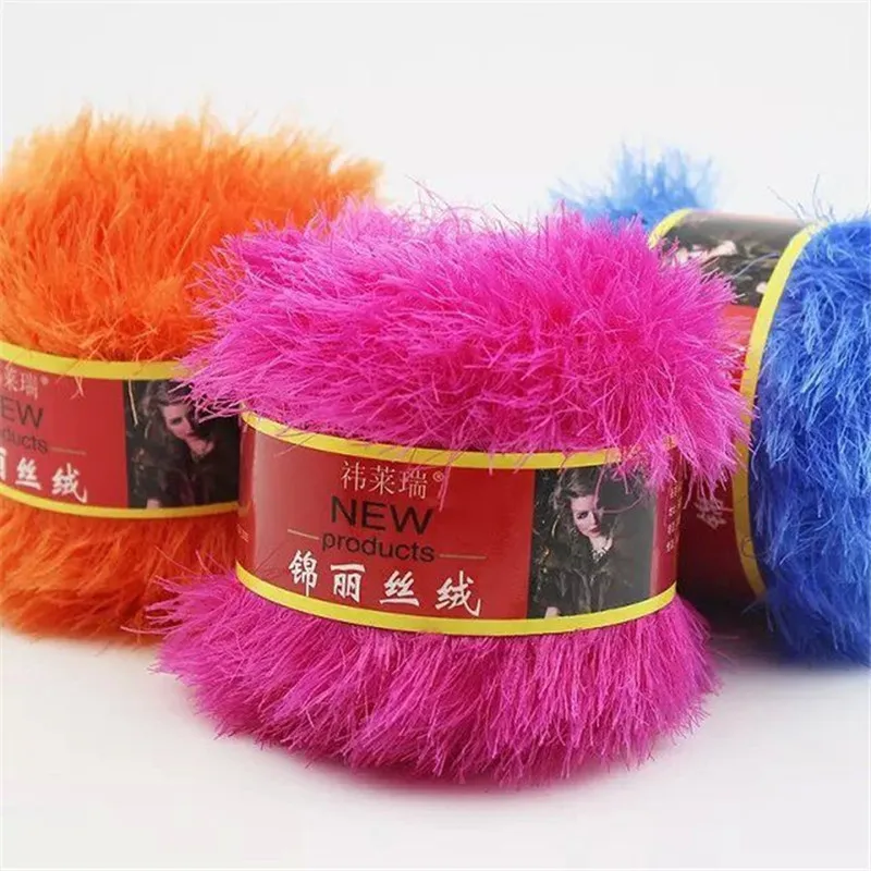 

10Pcs=500g Worsted Anti-Pill Faux Mink Nylon Cashmere Yarn for Hand Knitting Crochet Sweater Scarf Hook Needle Thread