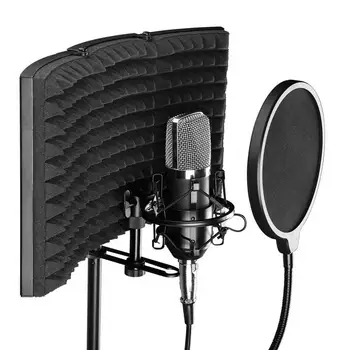

Multi-Microphone Kits Studio Vocal mic sets with Noise Canceling Windscreens Soundproof Sponge Cover Acoustic Panels soundproof