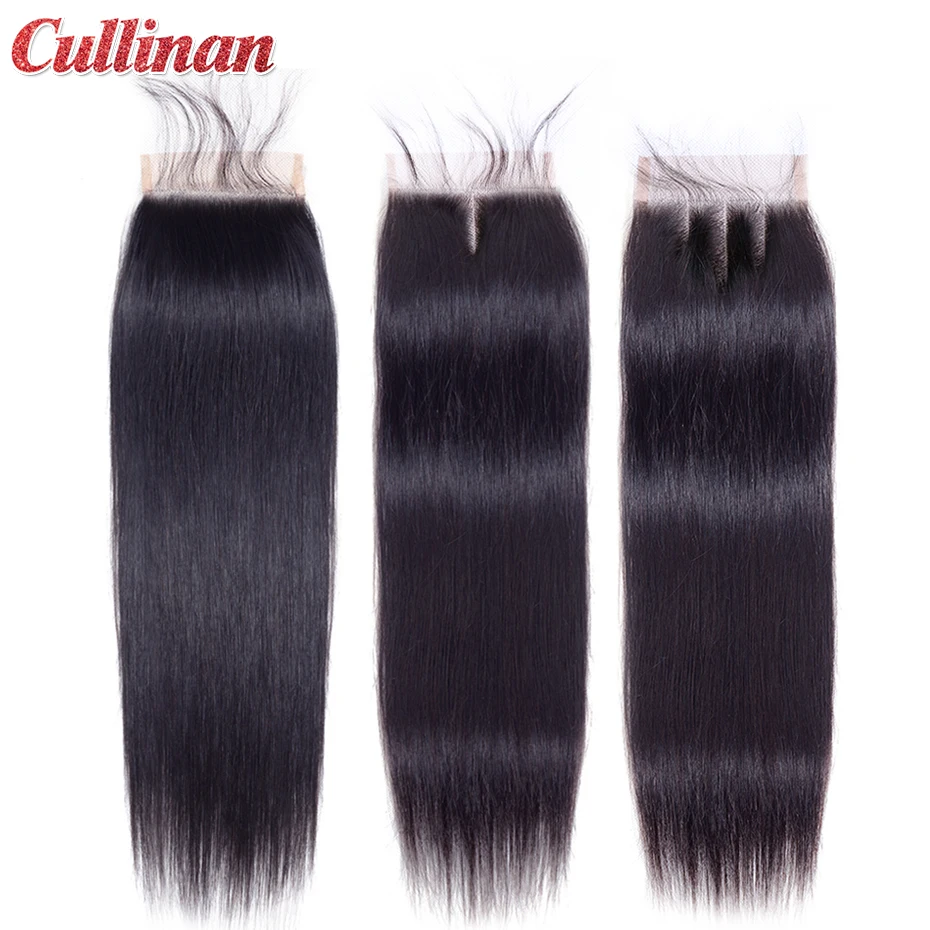 Cierre de pelo humano liso peruano encaje suizo 4x4 con pelo de bebé Cullinan Remy Color Natural 8-22 pulgadas cierre para mujer