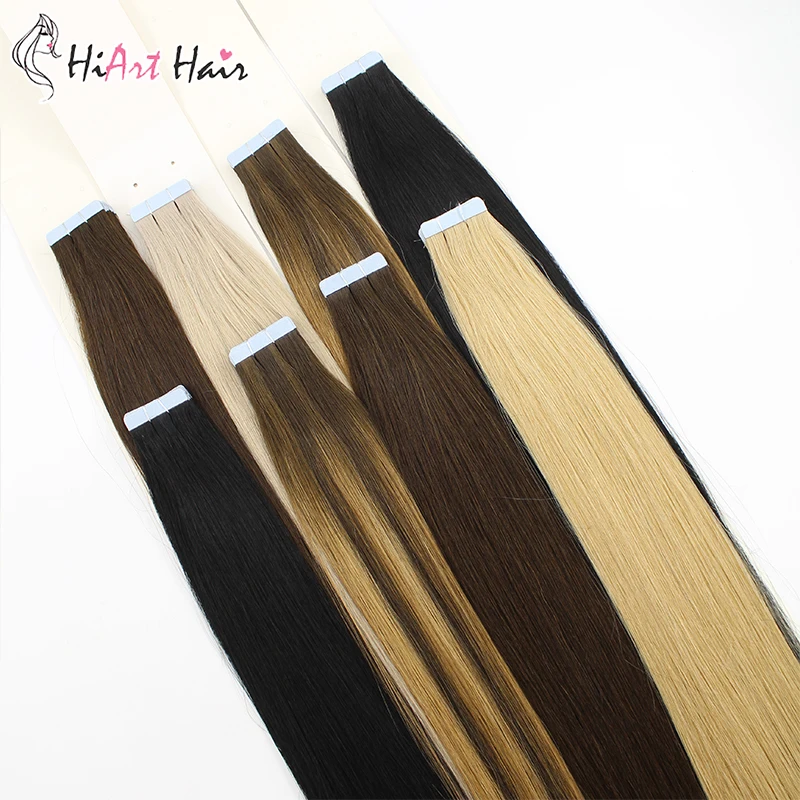 HiArt 2 г накладные человеческие волосы на ленте для салона remy с двойным