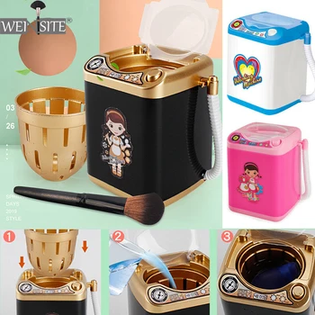 

Mini Electric Makeup Brush Cleaner Washing Machine Electric Cute Toy Cosmetic Brush Powder Puff Washer Beauty Cleaning New Tool