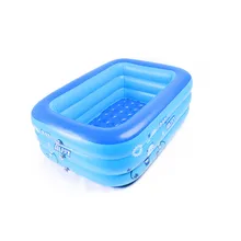 Надувной плавательный бассейн из ПВХ, детский игровой квадратный бассейн, летний детский уличная утолщенная семейная игровая вода J74