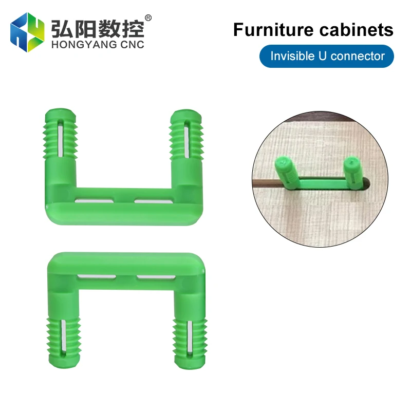 10pcs CNC Invisible Plastic U-Shaped Ferrule Disassembly Accessories Sliding Connector Cabinet Closet Office Panel Furniture