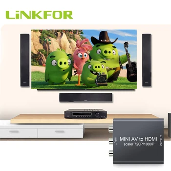 

LiNKFOR 3RCA/ CVBS/ AV TO HDMI 720P/1080p@60Hz Support PAL NTSC Format Mini CVBS to HDMI Converter Adapter For DVD HDTV
