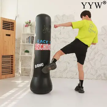 

Inflatable Boxing Bag For Adult Kids 1.6m Boxing Sand Bag Standing Training Thickened Boxing Punching Bag Workout Gym Equipment