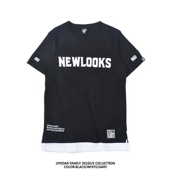 

ZHIJING American Streets Cool Printed Lettered Loose And Plus-sized Men And Women Celebrity Style Couple Clothes Crew Neck T