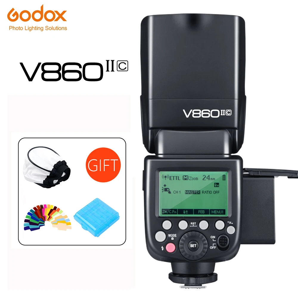 

Godox V860II-F V860II-S V860II-C 860II-N V860II-O GN60 TTL HSS Li-ion Battery Speedlite Flash for Sony Nikon Canon Olympus Fuji