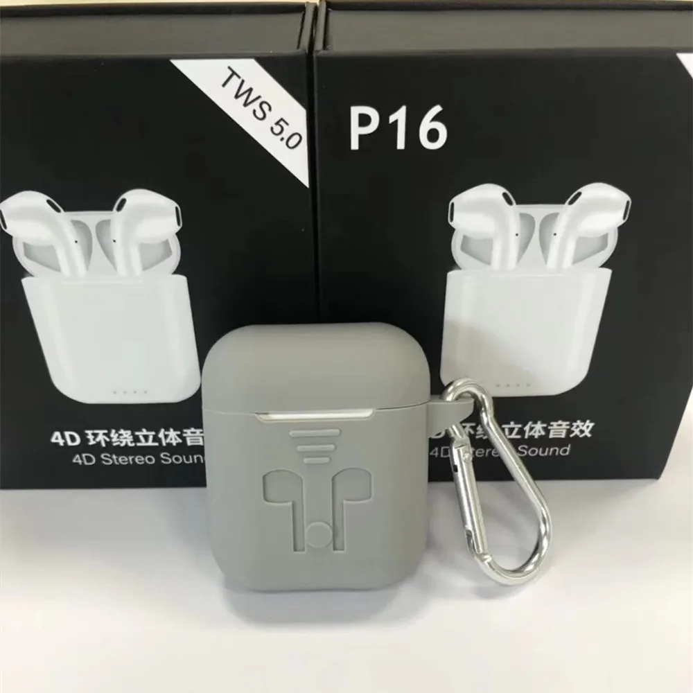 

P16 TWS Earphones Pop up Bluetooth5.0 Support Wireless Charging Earbuds Hifi Sound PK i12 i18 i19 tws W1 Chip For Drop Shipping