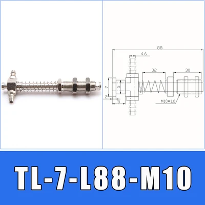 Маленькая головка 7 мм манипулятор Вакуумный патрон База пневматический кронштейн боковой хвост Впускной вакуумный присоска M10 манипулятор пневматический - Цвет: TL-7-L88-M10