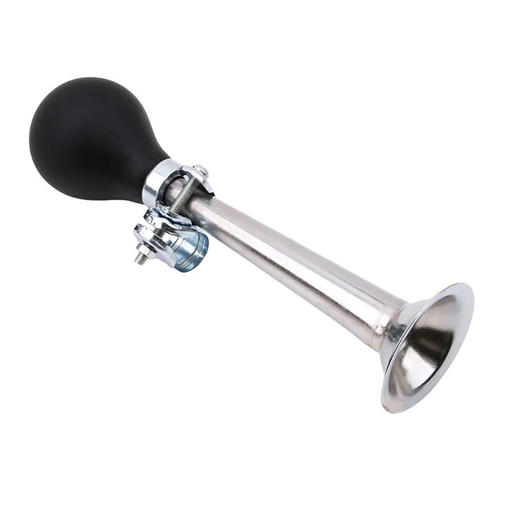 Светло-серый Ретро металлический велосипедный гудок для велосипеда Hooter Bell Bugle Trumpet Honking Bulb MTB звонок для горного велосипеда - Цвет: Светло-серый