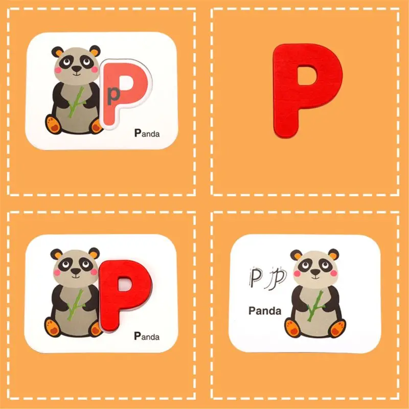 Alphabet and Number Flash Cards Wooden Jigsaw Puzzle Peg Board Set Preschool Educational Montessori Toys for Toddlers Kids Boys