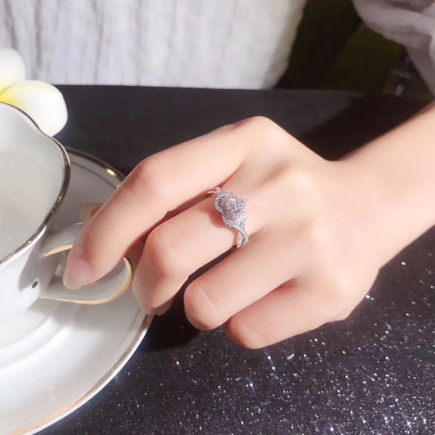 0.3ct 4 мм кольцо в форме сердца для помолвки и свадьбы Муассанит Лаборатория Grown Diamond Solitaire цельное подлинное 18 к белое золото для женщин