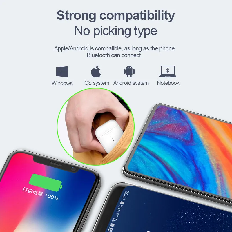 i666 Bluetooth 5.0 Earphones Touch 