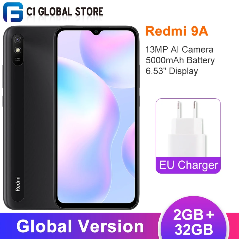 Versión Global Xiaomi Redmi 9 2GB 32GB Smartphone MTK Helio G25 Octa Core 6,53 Pantalla 13MP AI 5000mAh Cámara Redmi 9 un