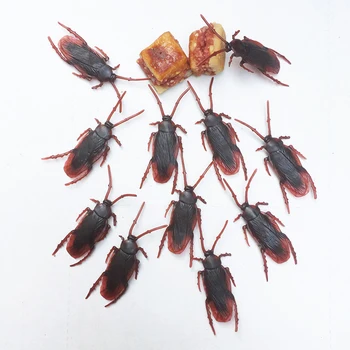

200Pcs/Lot April Fool's Day Simulation Cockroach Shock Toys Cockroach Trick Funny Disgusting Scary Insects Props Cool Toys New