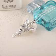 Креативное ожерелье принцессы эльфа из фильма и телевизора, Кристальное серебряное ожерелье с кулоном в форме кубика, модное ювелирное изделие, подарки